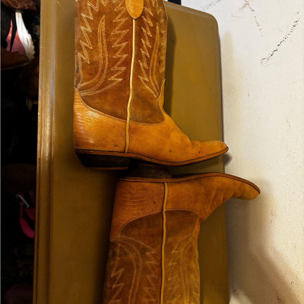 Brown Western Cowboy Boots 71/2 - Picture 6 of 8